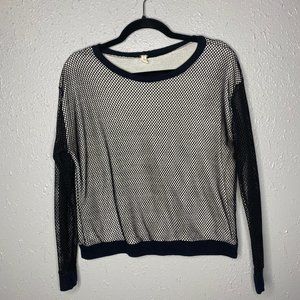 Black Long Sleeve Fishnet Mesh Sweater